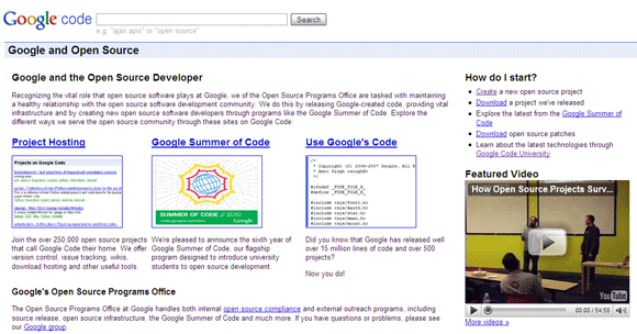 8 sites Web pour découvrir le buzz sur les logiciels open source GoogleCode