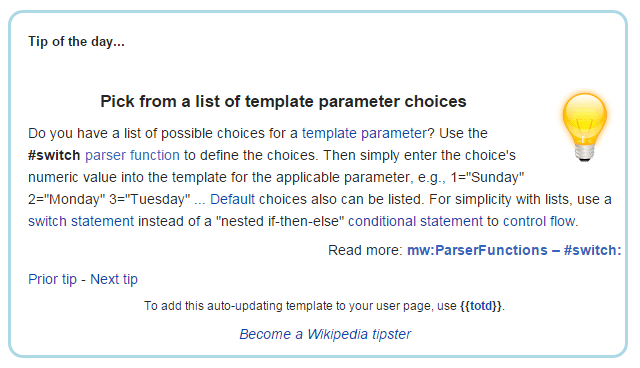 Wikipédia Astuce du jour