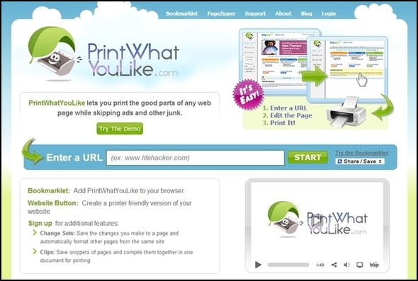 Principaux conseils et outils pour vous aider à imprimer des pages Web Page d'accueil PrintWhatYouLike