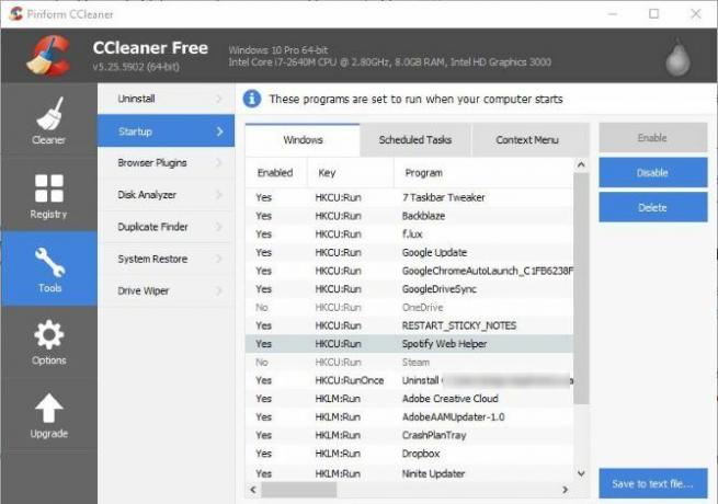 6 Trucs et astuces CCleaner pour nettoyer efficacement votre ordinateur 02 CCleaner Désactiver les éléments de démarrage