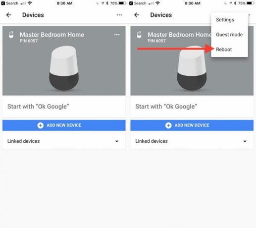 Comment configurer et utiliser votre Google Home flèche de redémarrage de Google Home