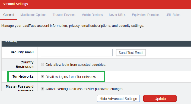 connexion lastpass tor