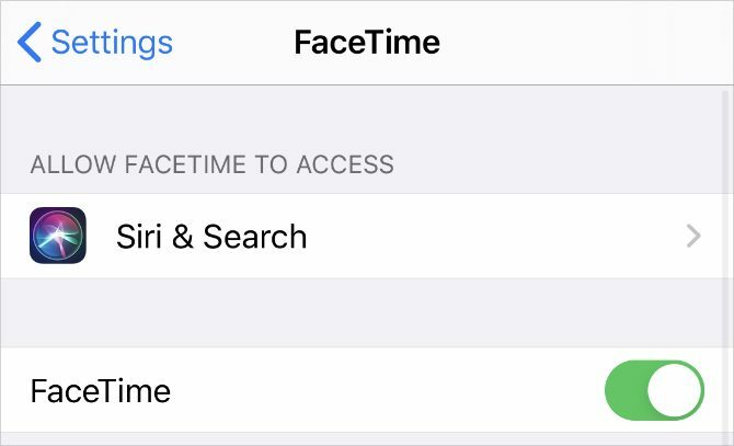 Paramètres FaceTime sur iPhone