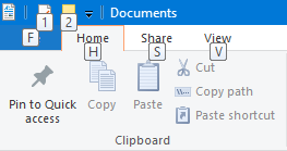 explorateur de fichiers de raccourcis clavier