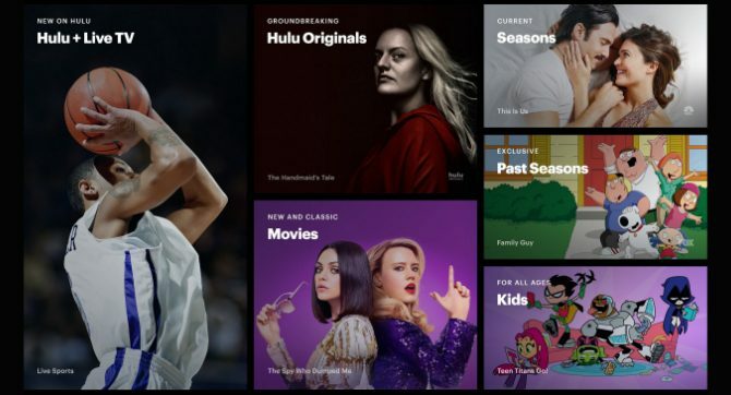 Variété de contenu de Hulu