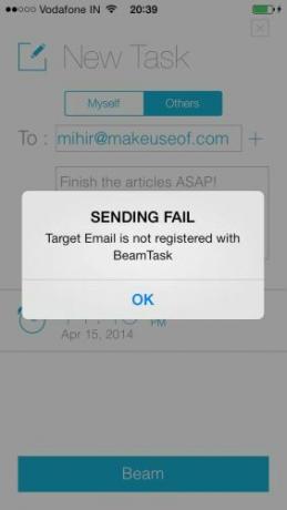 Beamtask-for-iPhone-Sending-Failed-user-not-registered