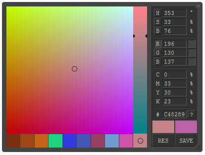 obtenir le code couleur hexadécimal