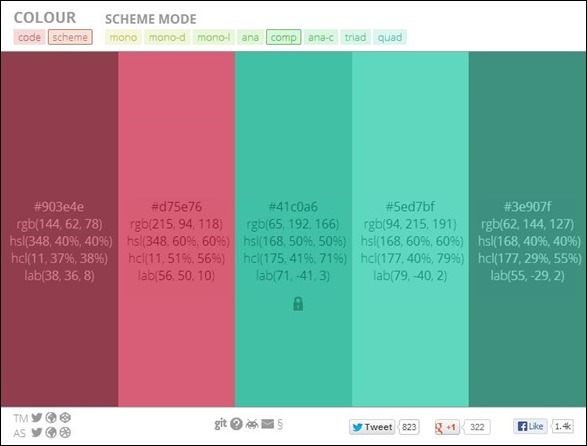 schémas de couleurs