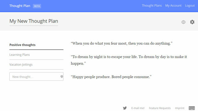 Prise en charge de l'extension Chrome - Thoughtplan