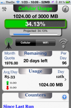 Utilisez Data Master pour garder une trace de l'utilisation des données de votre iPhone [iOS, gratuit pour une durée limitée] 2013 01 23 10