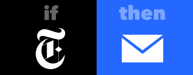 IFTTT NYTimes vers Gmail