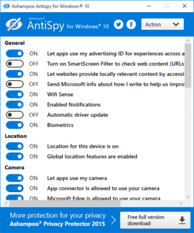 antispy pour windows 10