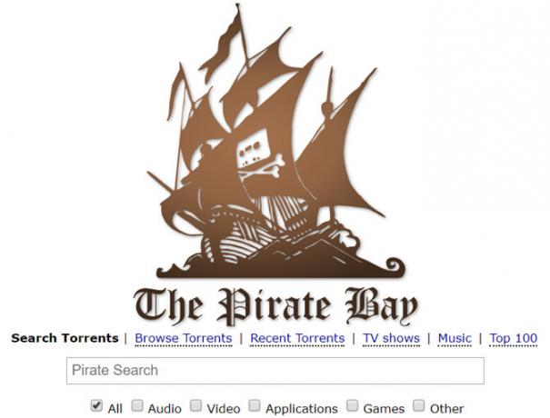 le moteur de recherche de pirate bay torrent