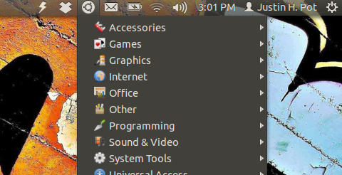 ubuntu ancien menu