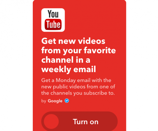 youtube ifttt nouvelles vidéos de chaîne à un e-mail hebdomadaire