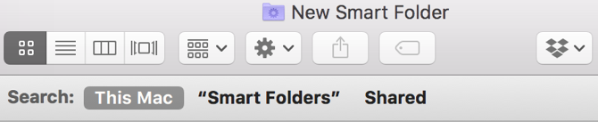 Nouveau dossier intelligent Rechercher sur ce Mac