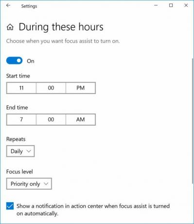 Comment utiliser Windows Focus Assist (anciennement des heures tranquilles) Heures d'assistance à la mise au point e1526497923575