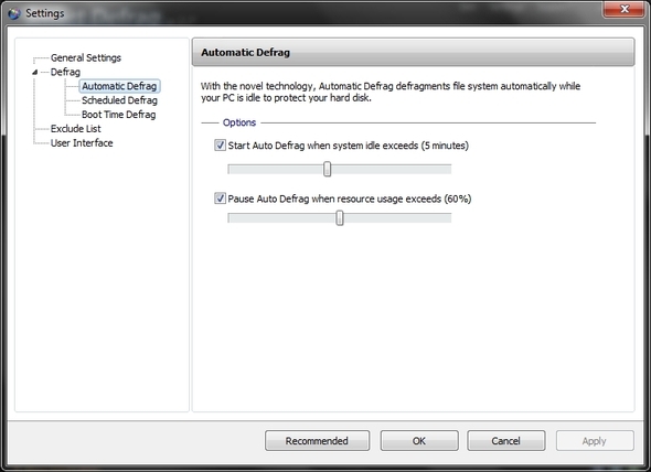 IObit Smart Defrag: Un superbe outil de défragmentation et d'optimisation du disque dur [Windows] Paramètres Défragmentation automatique