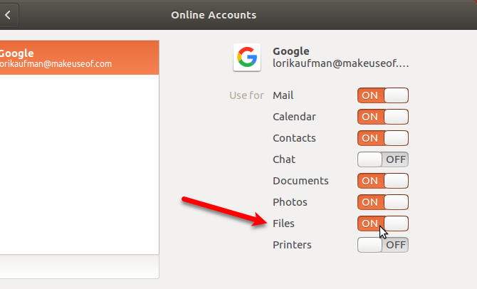 Activer l'accès aux fichiers dans Google Drive sur Ubuntu