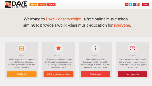 Site Web d'apprentissage en ligne - Dave Conservatoire