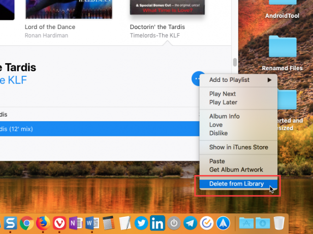 Supprimer un fichier audio dans iTunes sur Mac