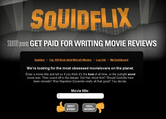 Comment écrire une critique de film en ligne et gagner de l'argent en le faisant squidflix