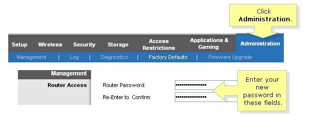 Paramètres du routeur Linksys