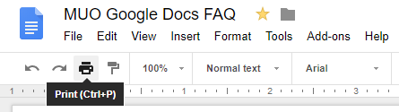 Imprimer à partir de Google Docs