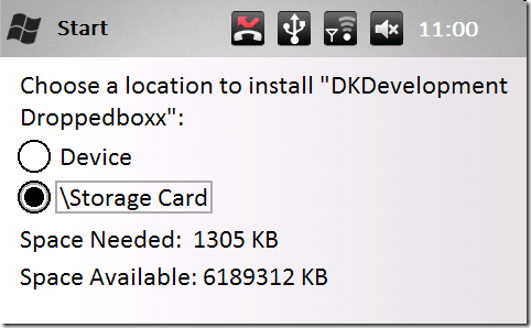 Dropbox Windows Mobile