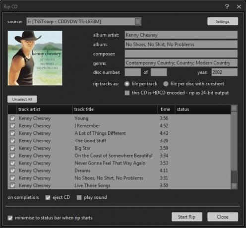 MusicBee: votre gestionnaire de musique tout-en-un puissant mais simple [Windows] MusicBee Rip CD