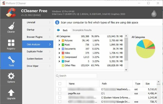 6 Trucs et astuces CCleaner pour nettoyer efficacement votre ordinateur 05 CCleaner Disk Analyzer