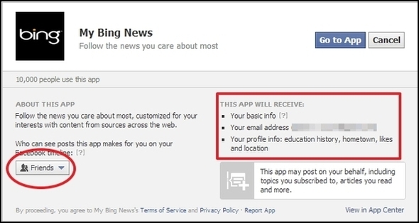 Supérieur à Google: les meilleures autorisations de l'application Bing My Bing News1