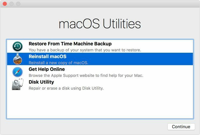 Réinstallez macOS à partir des utilitaires