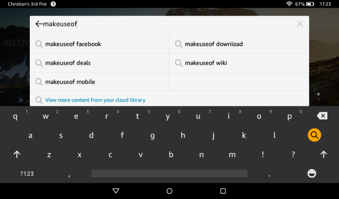 Votre recherche non officielle du clavier de la tablette Amazon Fire sur muo android amazonfireguide