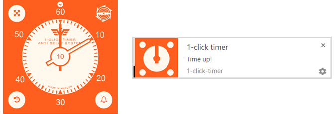 Extension Chrome 1clicktimer