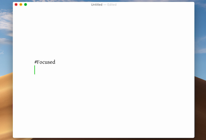 Focused, une application d'écriture sans distraction pour Mac