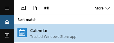 Ouvrir l'application Calendrier