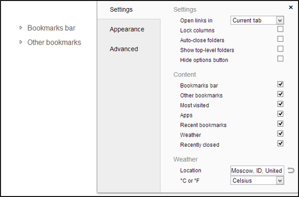 4 excellentes applications et extensions pour rénover le nouvel onglet de Chrome Page 3 Humble New Tab Settings