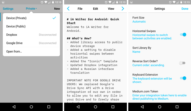 Comparaison de 7 éditeurs de texte sans distraction pour Android: lequel est le meilleur? éditeur de texte android ia écrivain