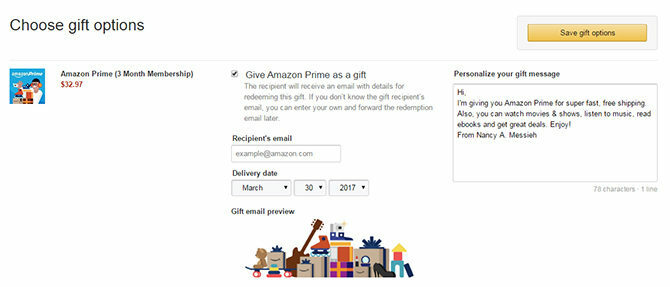 Comment offrir Amazon Prime à des amis et à la famille (et pourquoi vous devriez) AmazonPrimeGift 670x287