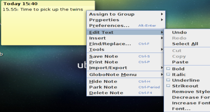 5 petites notes autocollantes utiles pour Linux muo linux stickynotes globonote