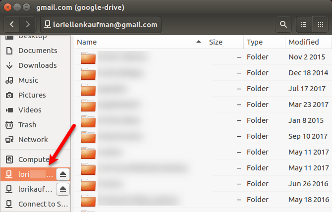 Ajout d'un deuxième Google Drive à Nautilus