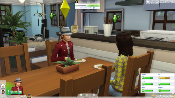 Interactions sociales dans Les Sims 4