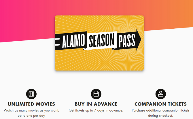 Alternatives à MoviePass - Season Pass Alamo