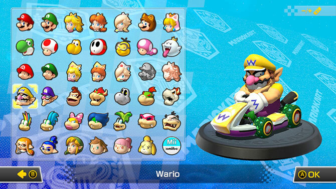 mario kart 8 personnages de luxe