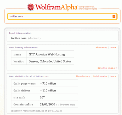 recherche wolfram alpha