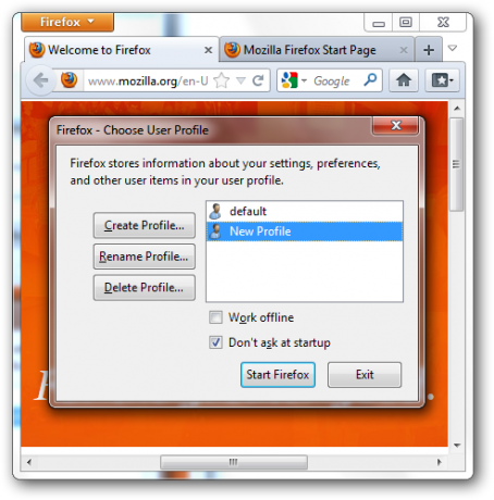 conseils de profil firefox