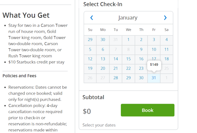 Calendrier des offres de Hotel Groupon Prix