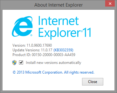 1 version IE