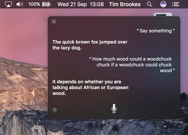 Siri sur MacOS